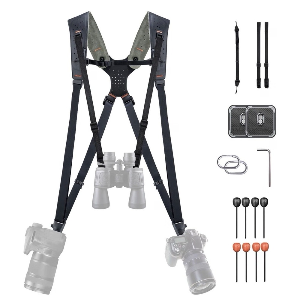 PGYTECH Quick Release Camera Strap Master, Dual Camera Harness for 3-Camera  NEW